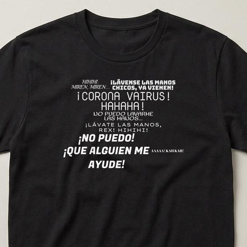Corona Vairus Rex t-shirt, black, closer look