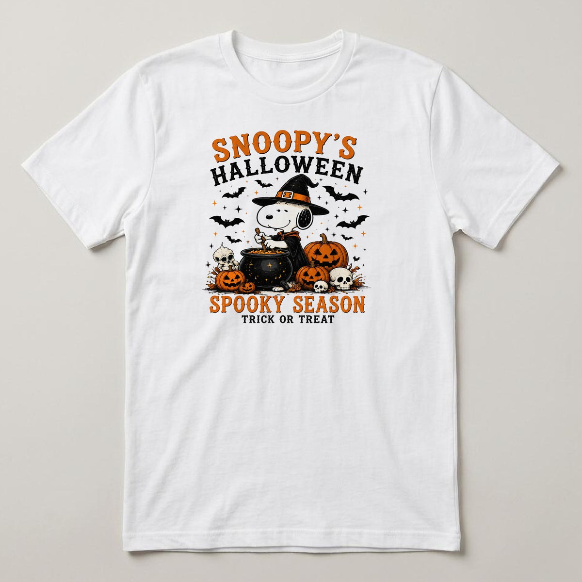Halloween Design 04 t-shirt, white, print on the front