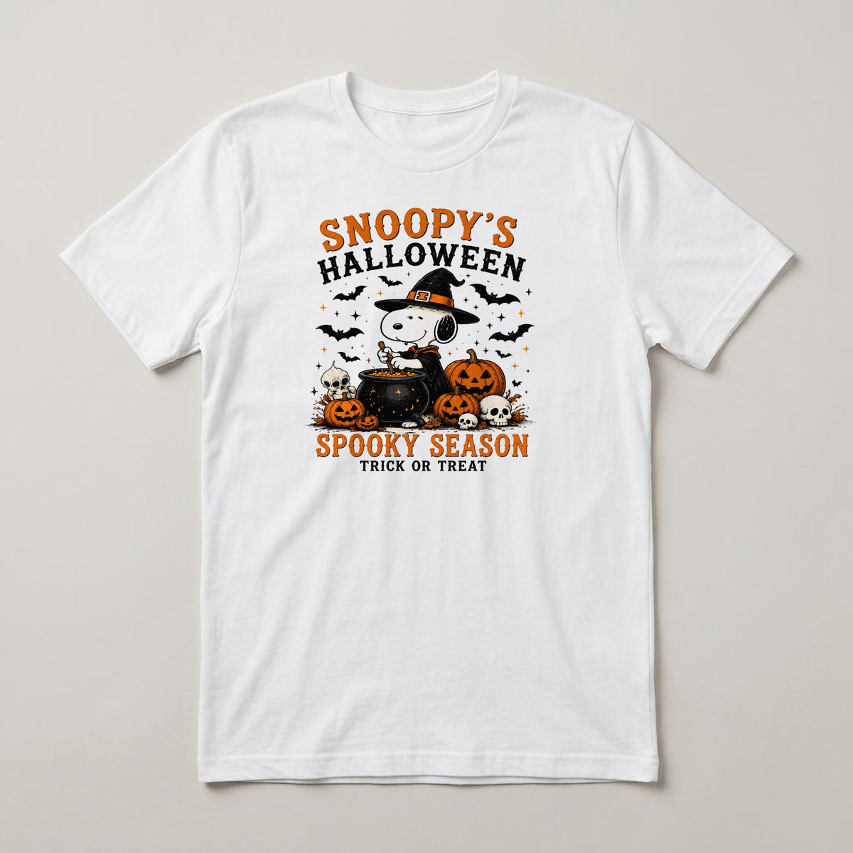 Halloween Design 04 t-shirt, white, print on the front