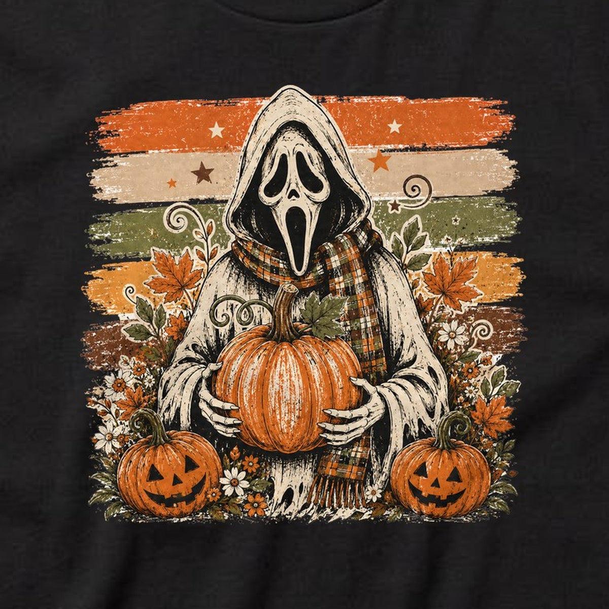 Halloween Design 28 t-shirt, black, print detail