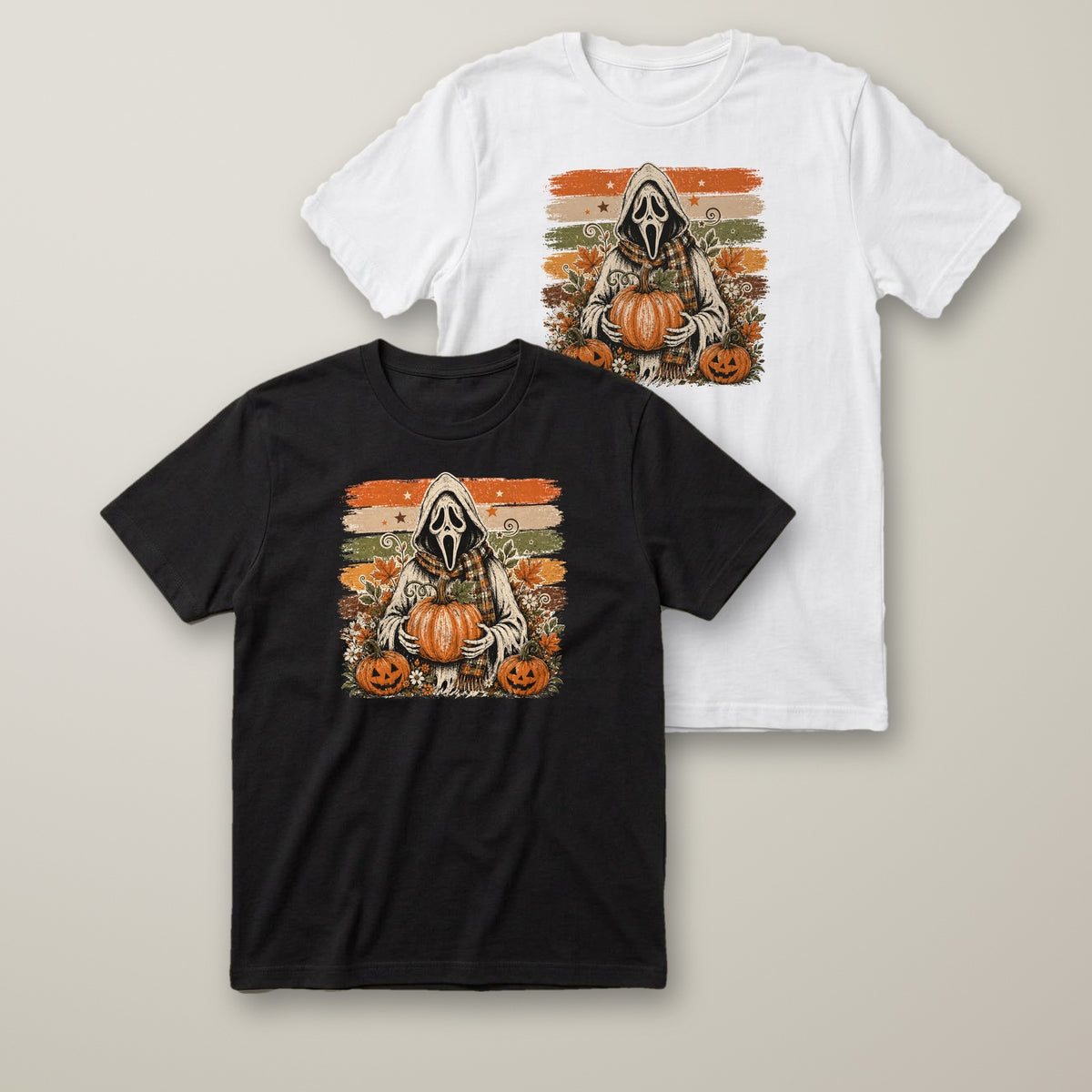 Halloween Design 28 t-shirt in black and white