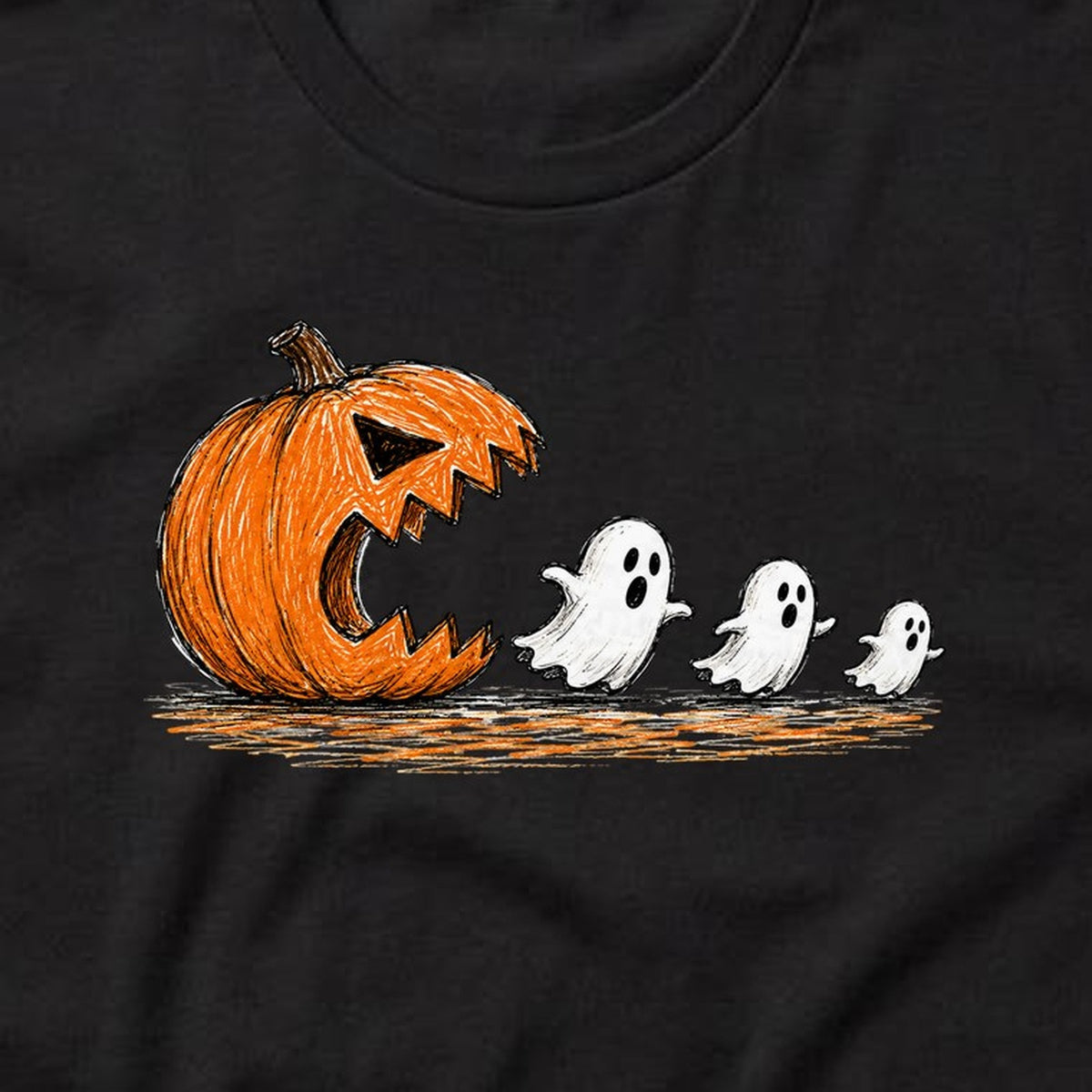 Halloween Design 41 t-shirt, black, print detail