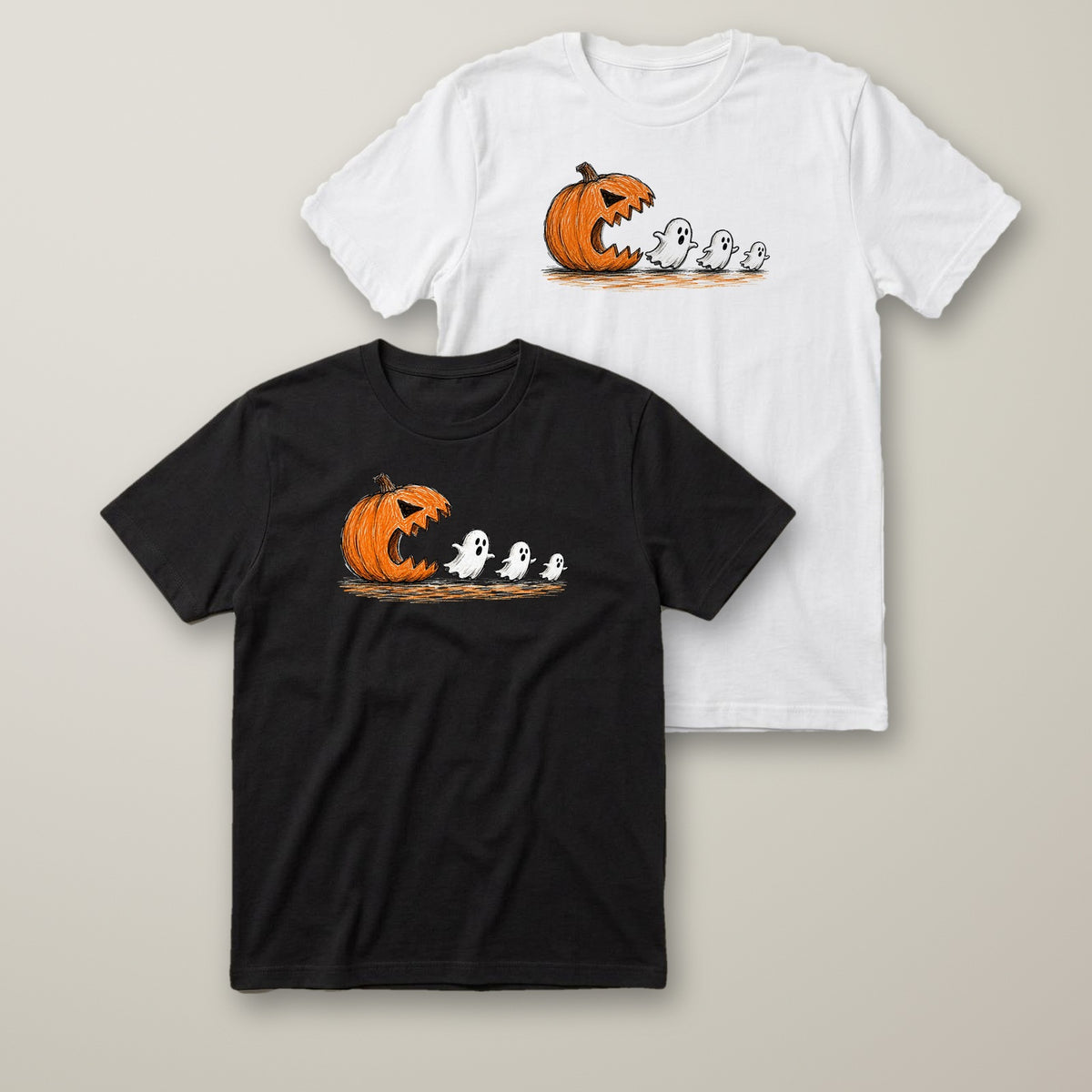 Halloween Design 41 t-shirt in black and white