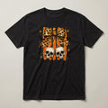 Leopard Bow Skulls t-shirt, black, print on the front