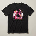 Pink Bow Pumpkins t-shirt, black, print on the front