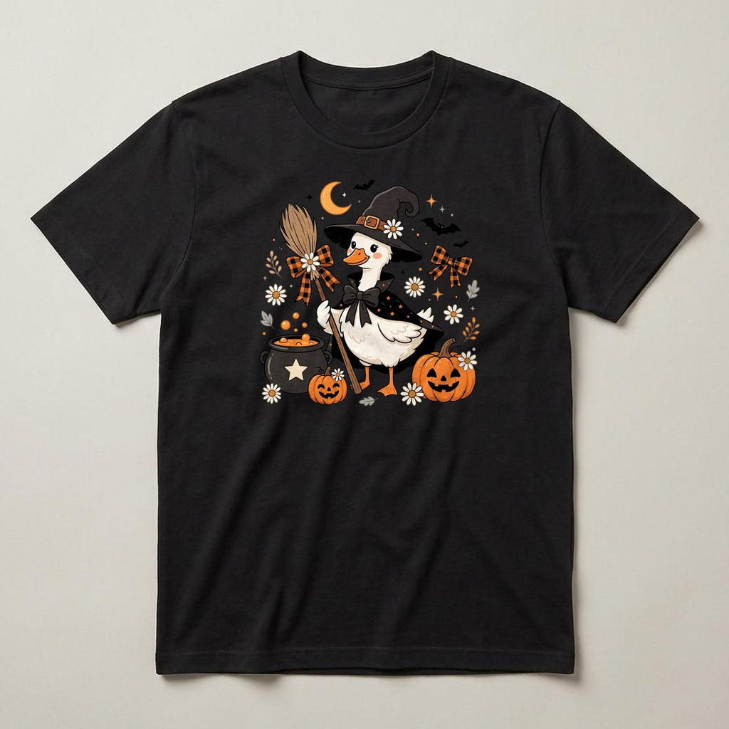 Witch Goose t-shirt, black, print on the front