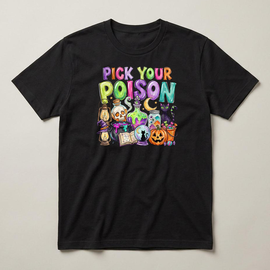 Pick Your Poison (Color) t-shirt, black