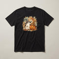 Witch Hat Ghost & Pumpkin t-shirt, black, print on the front