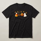 Candy Corn Friends t-shirt, black, print on the front
